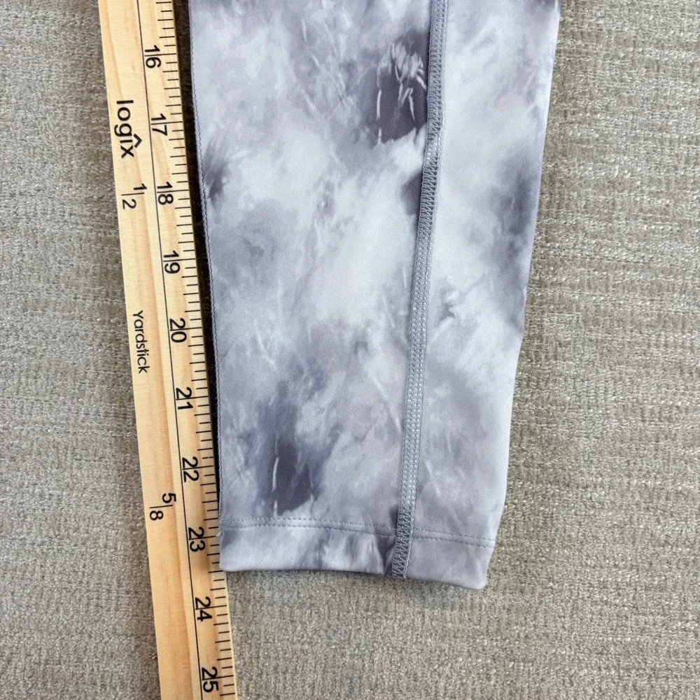 Calvin Klein Performance Womens Gray Marble Tie Dye Leggings Pockets PFJOH2132 M